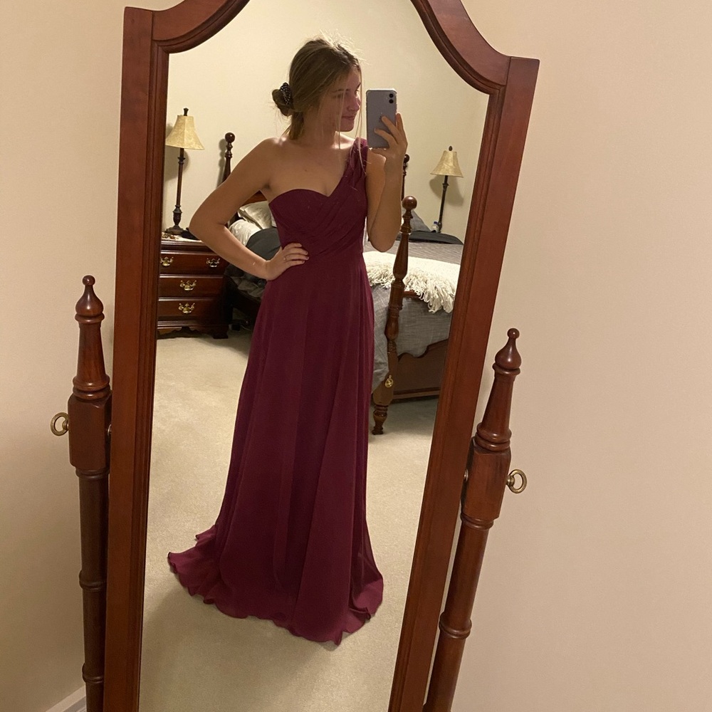 David’s Bridal Sangria Bridesmaid Dress